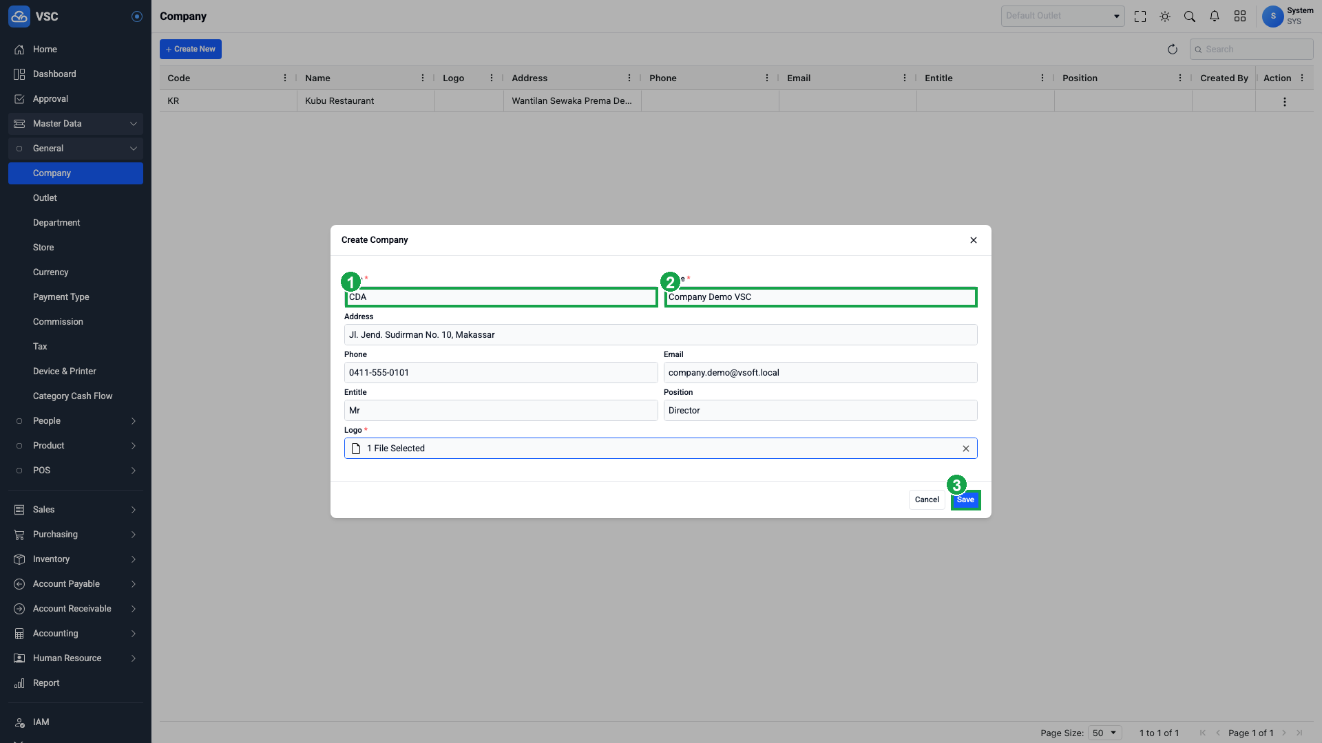 Form Create Company