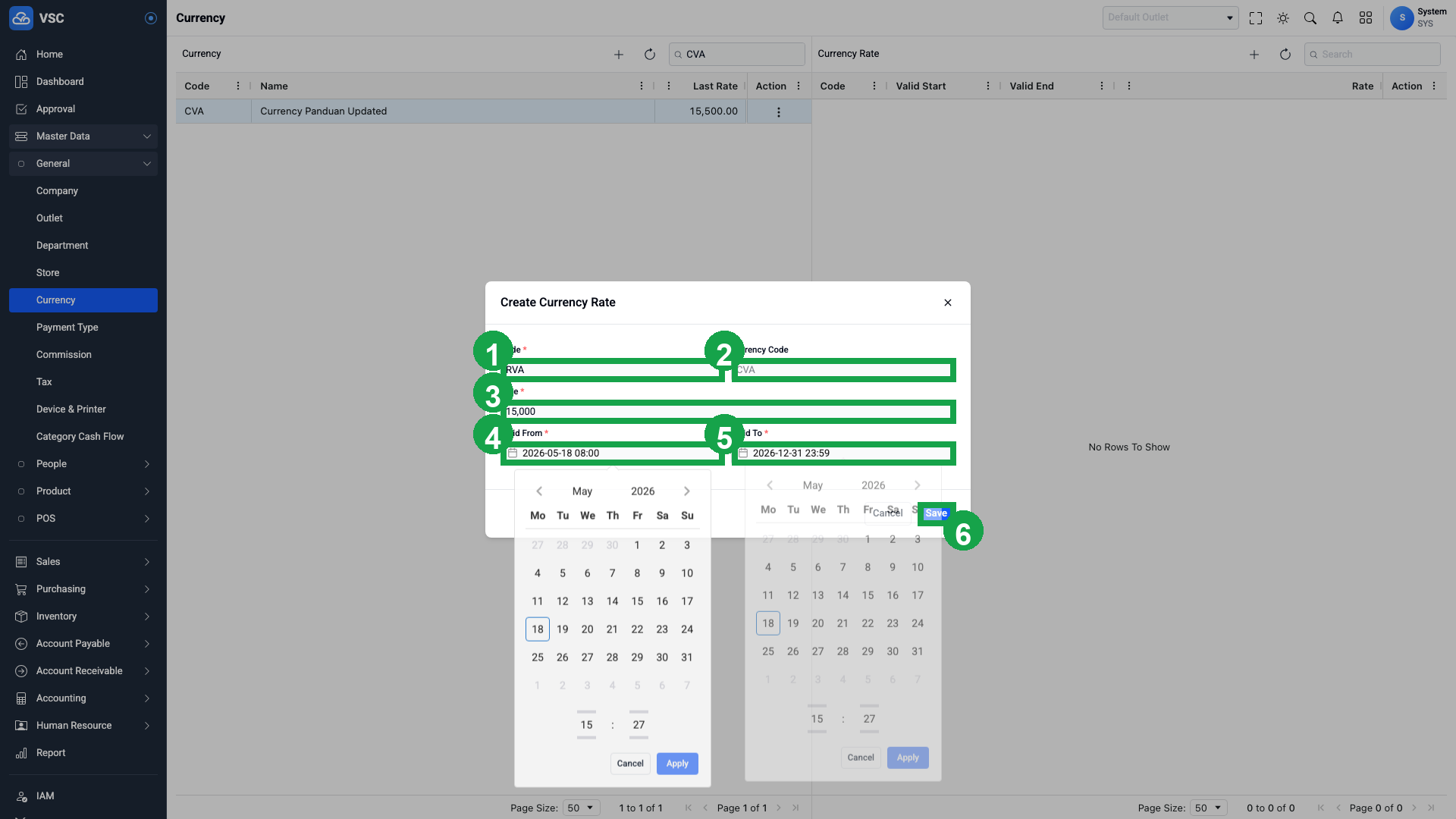 Form Create Currency Rate