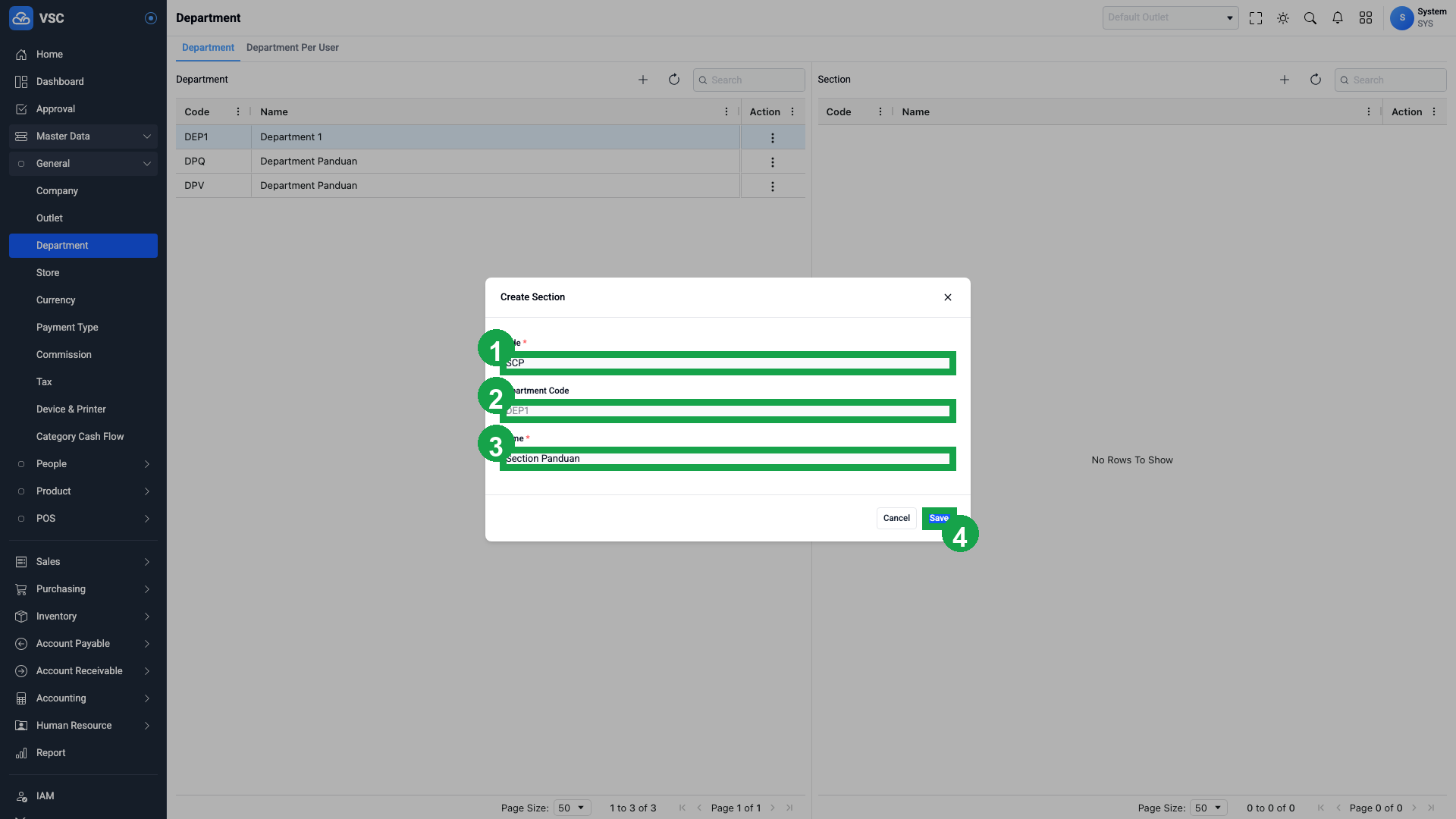 Form Create Section