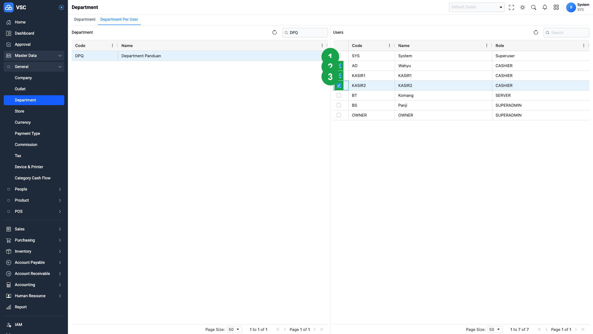 Checklist Assign User