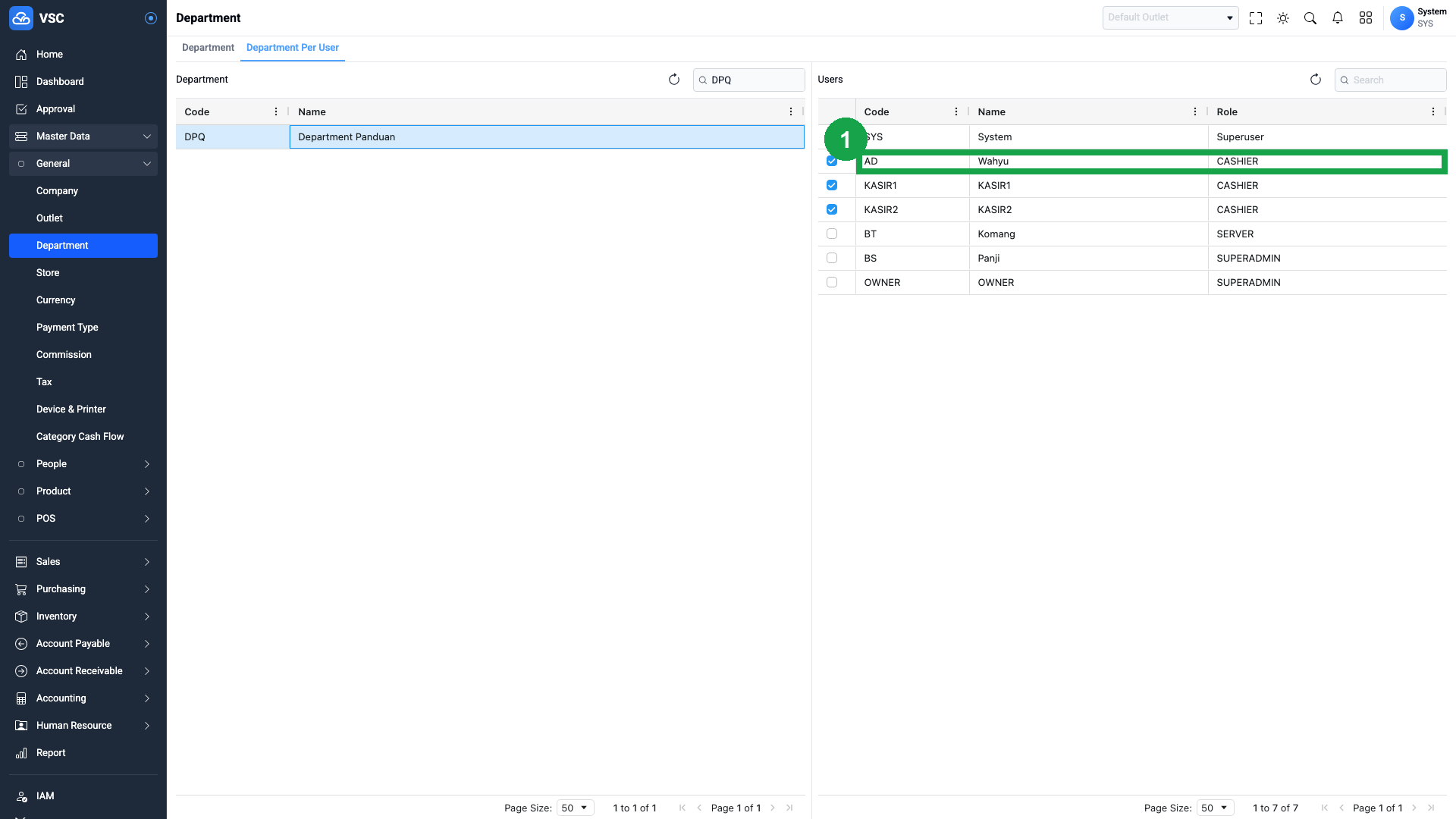 Hasil Assign User
