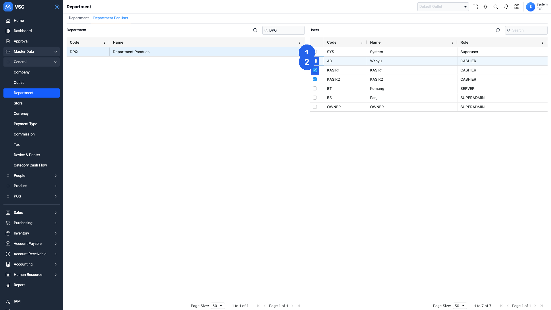 Update Checklist User