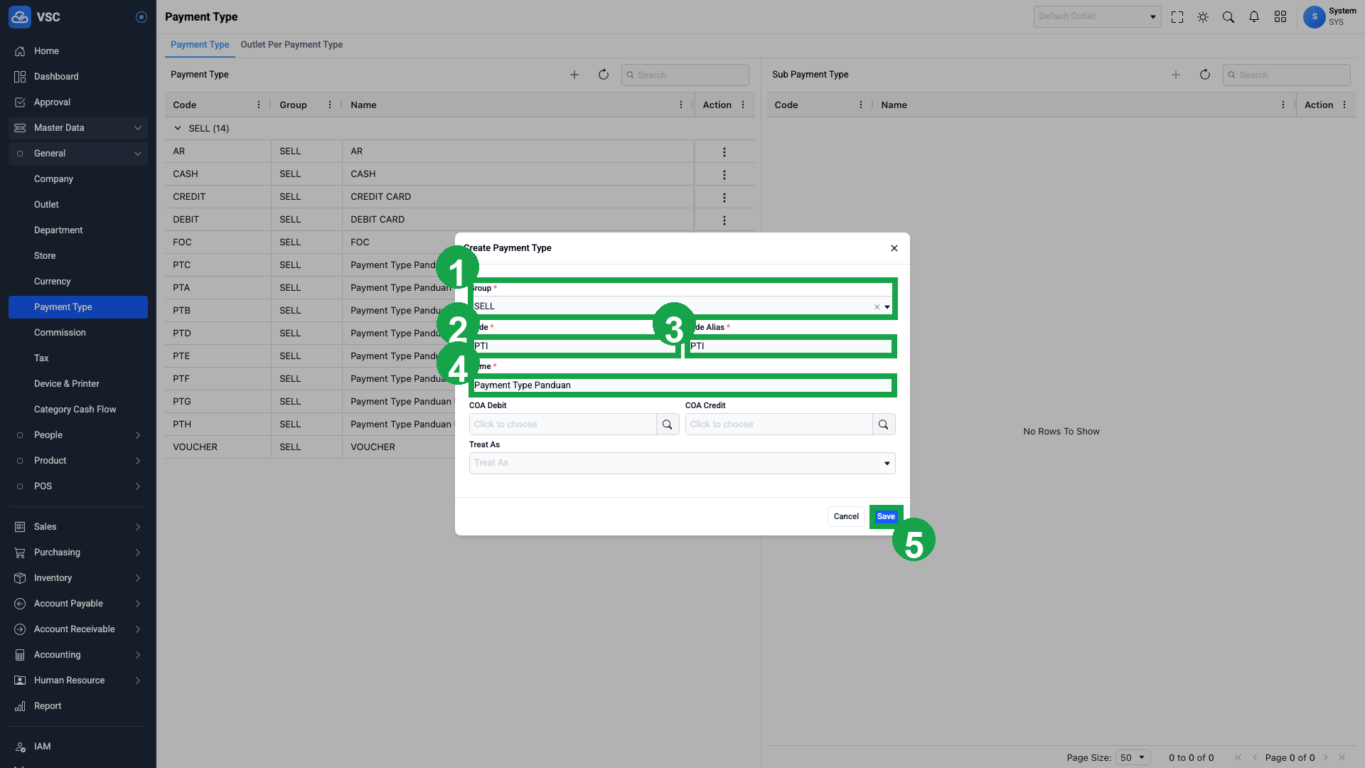 Form Create Parent Payment Type