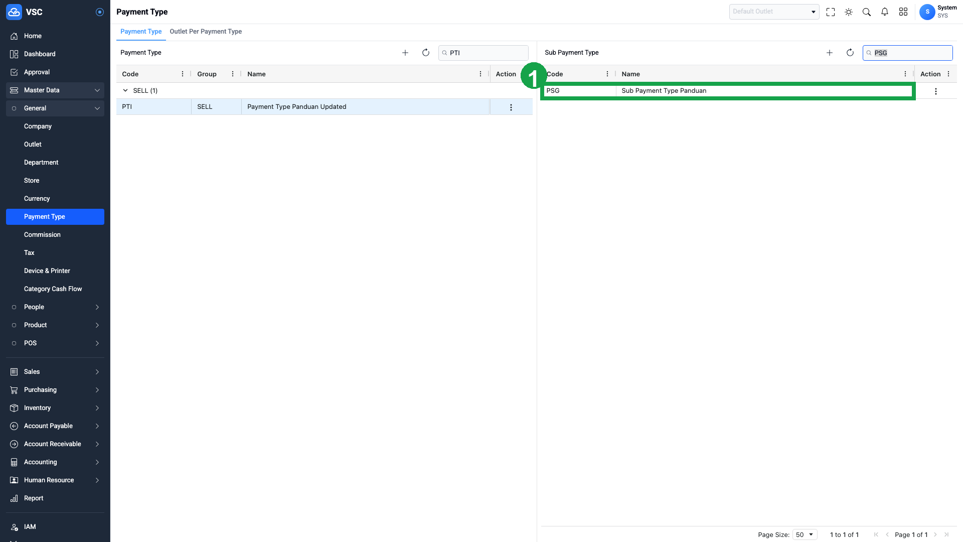 Hasil Create Sub Payment Type