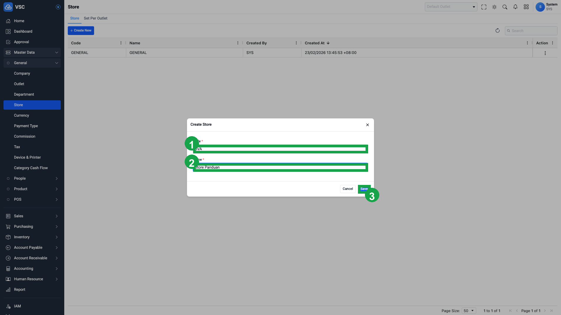 Form Create Store