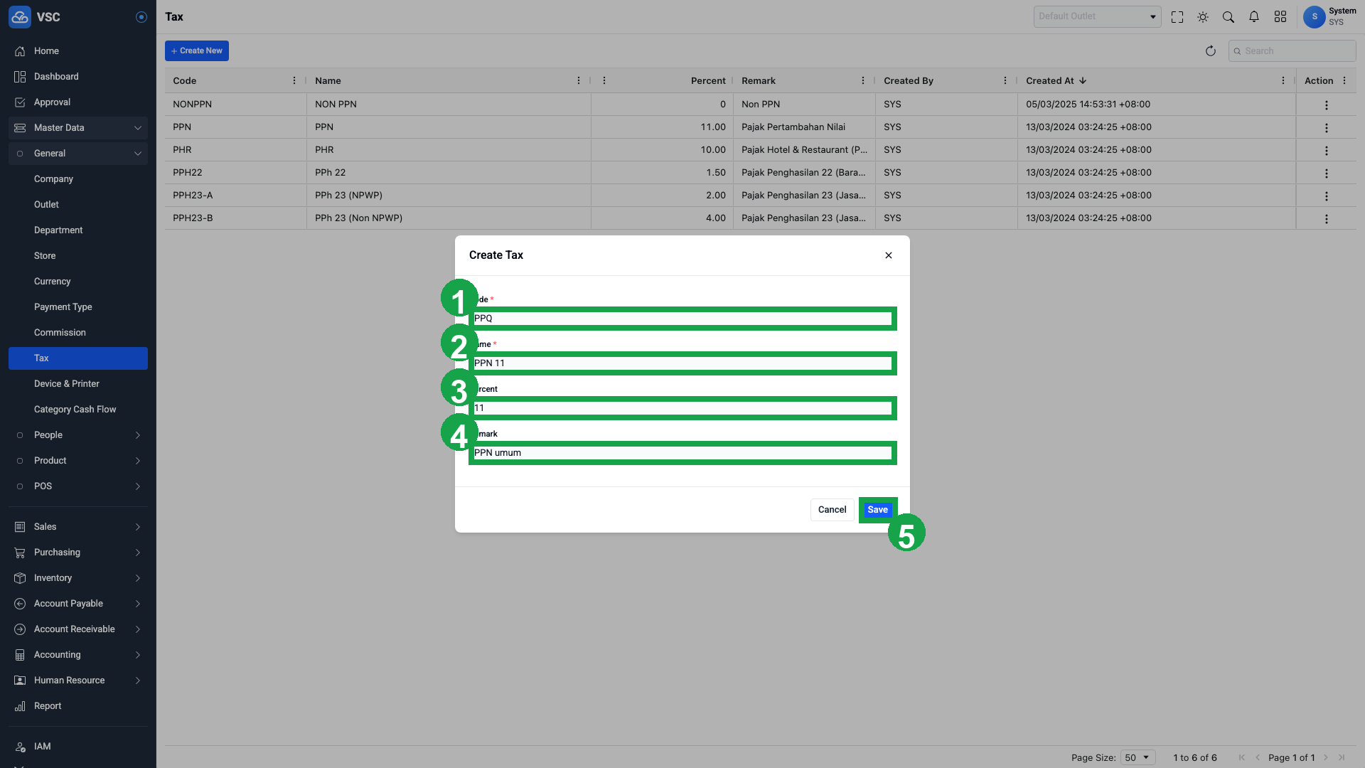 Form Create Tax