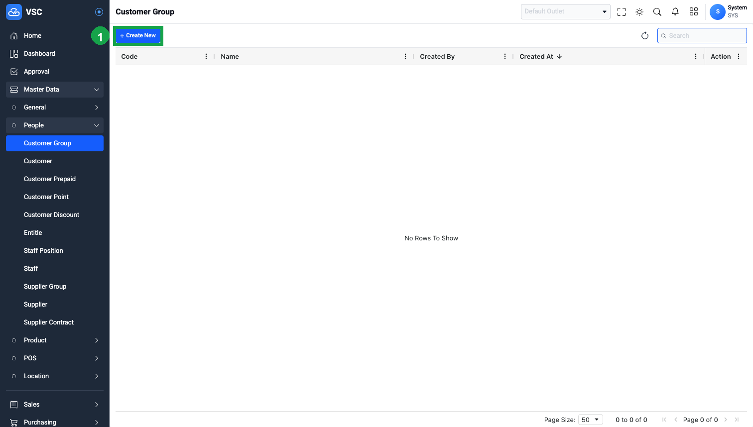 Daftar Customer Group - Mulai Create