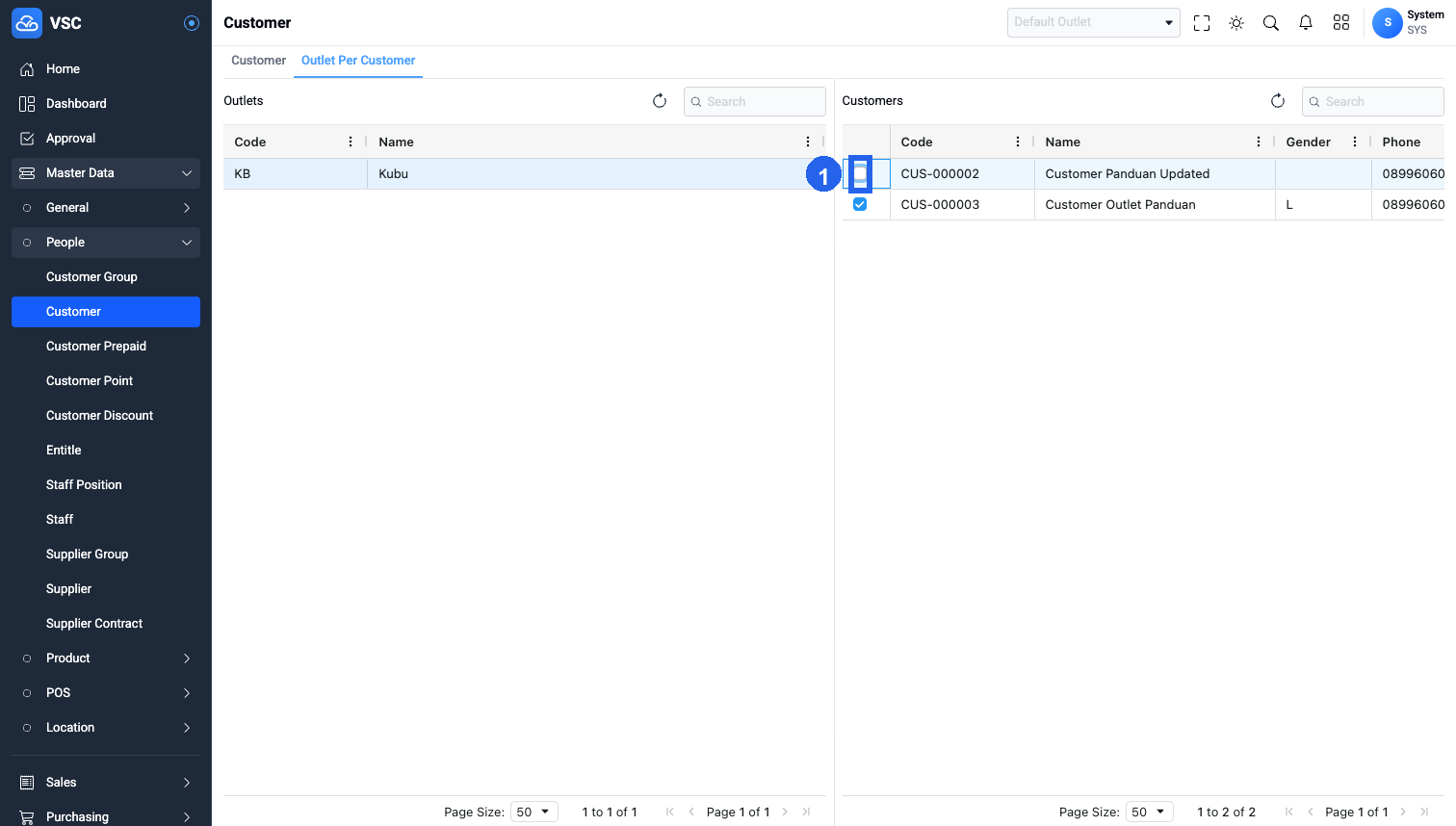 Update Checklist Customer
