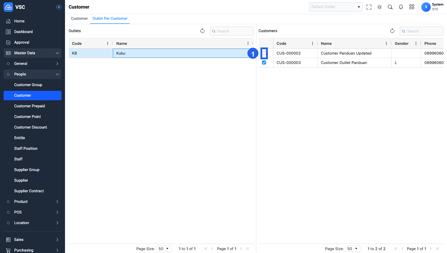 Hasil Update Checklist Customer