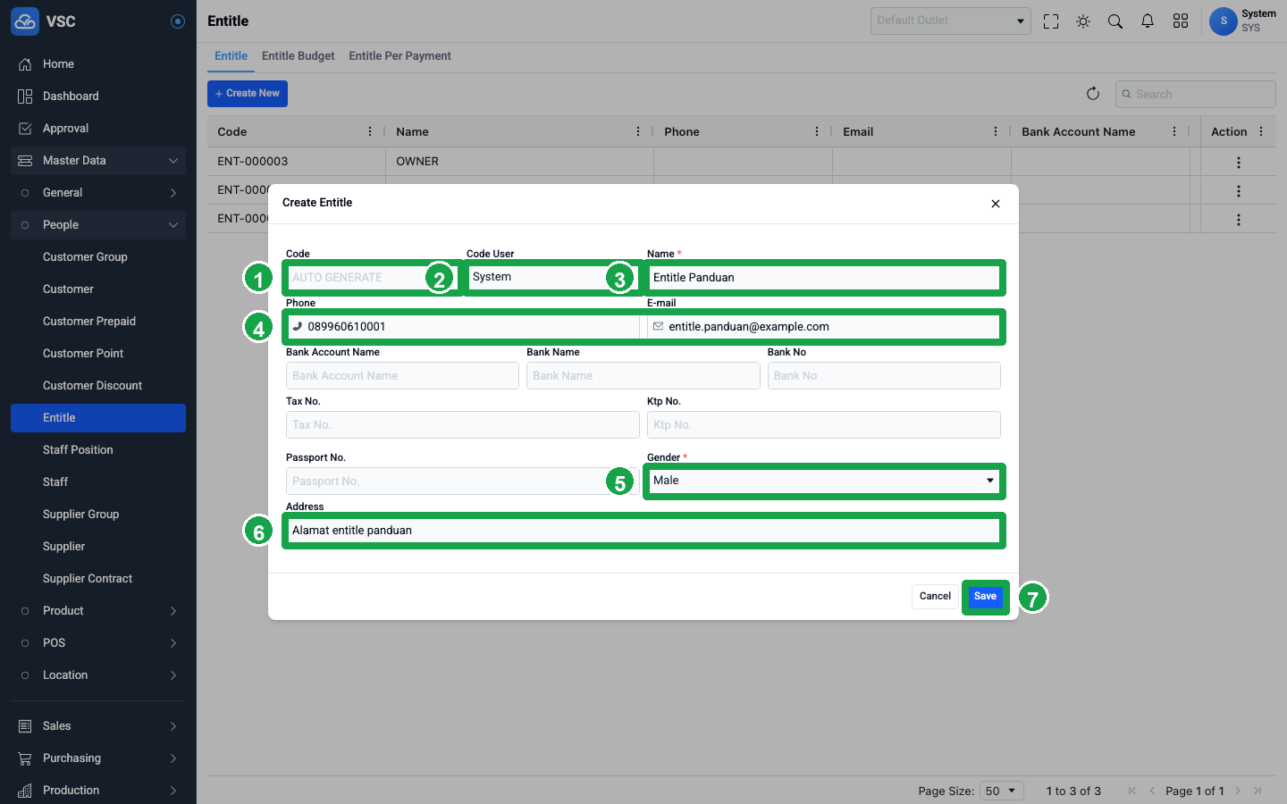 Form Create Entitle