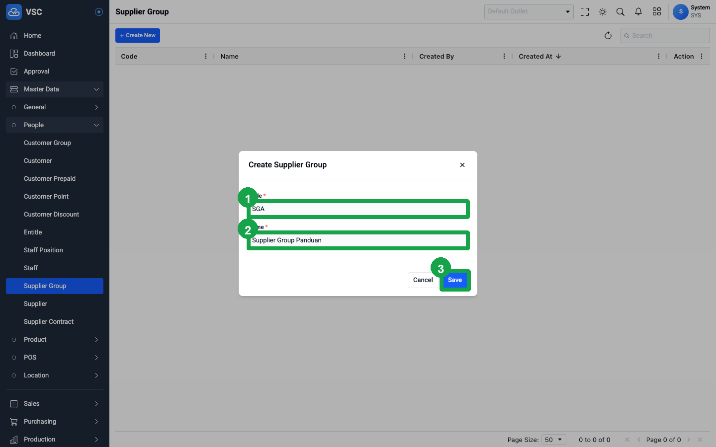 Form Create Supplier Group